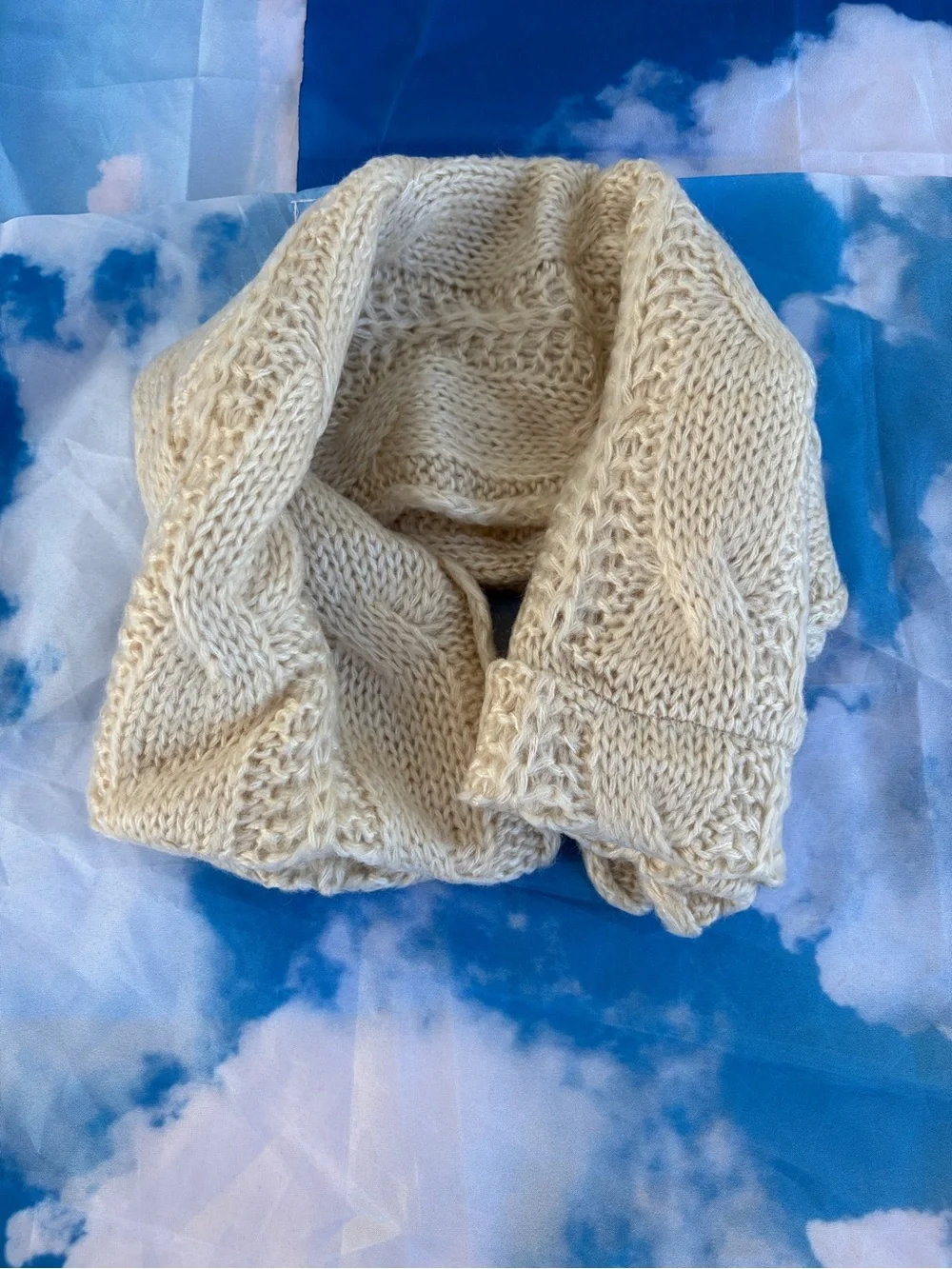 Unisex Large warm knitted long winter scarf